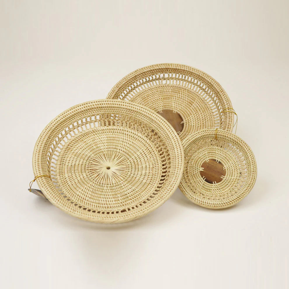 Round Tray No Palm Leaf Center