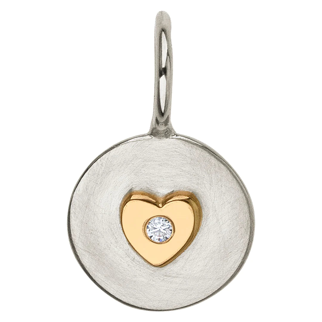 Heart Round Charm