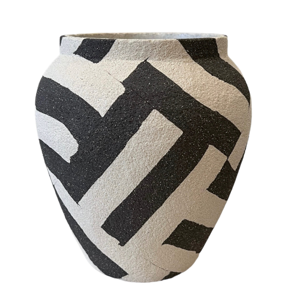 Striped Stoneware Vase D