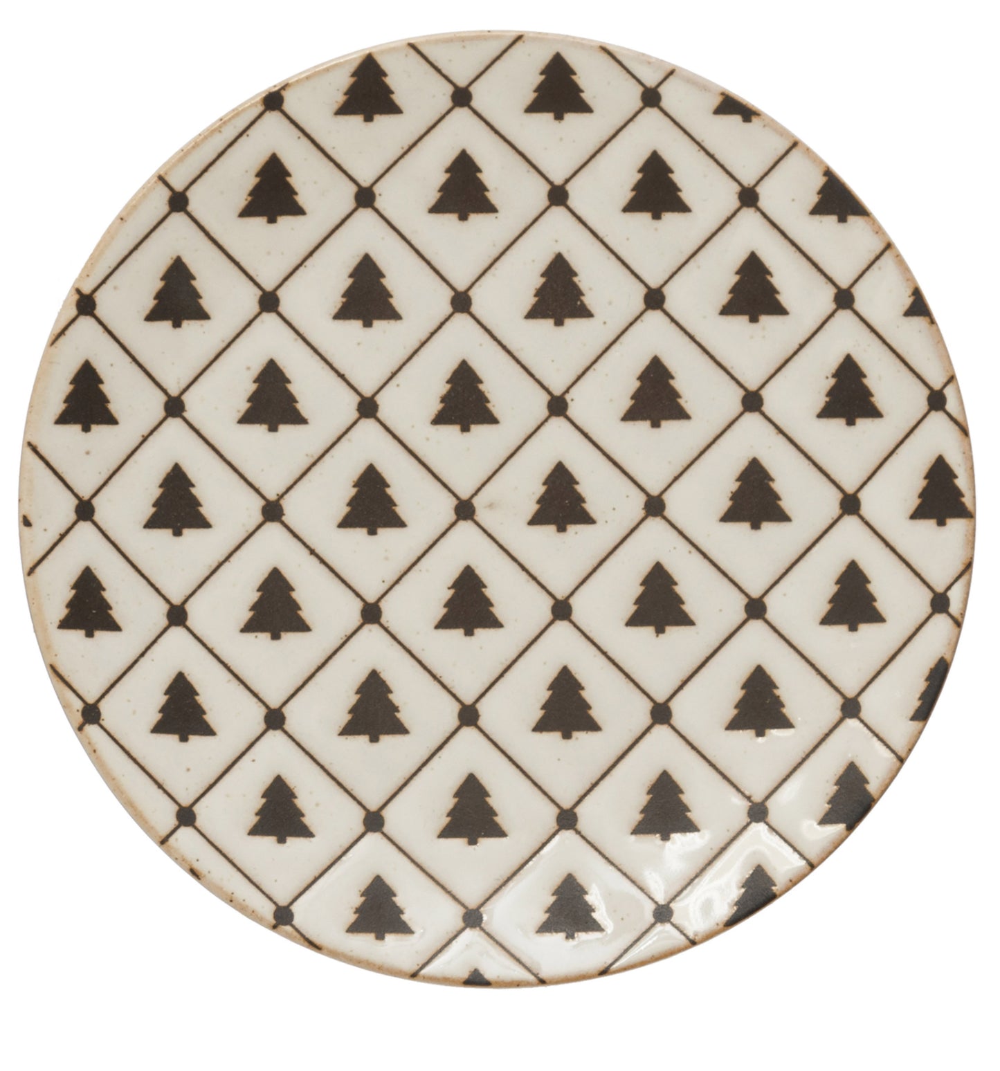 Stoneware with Tree Pattern