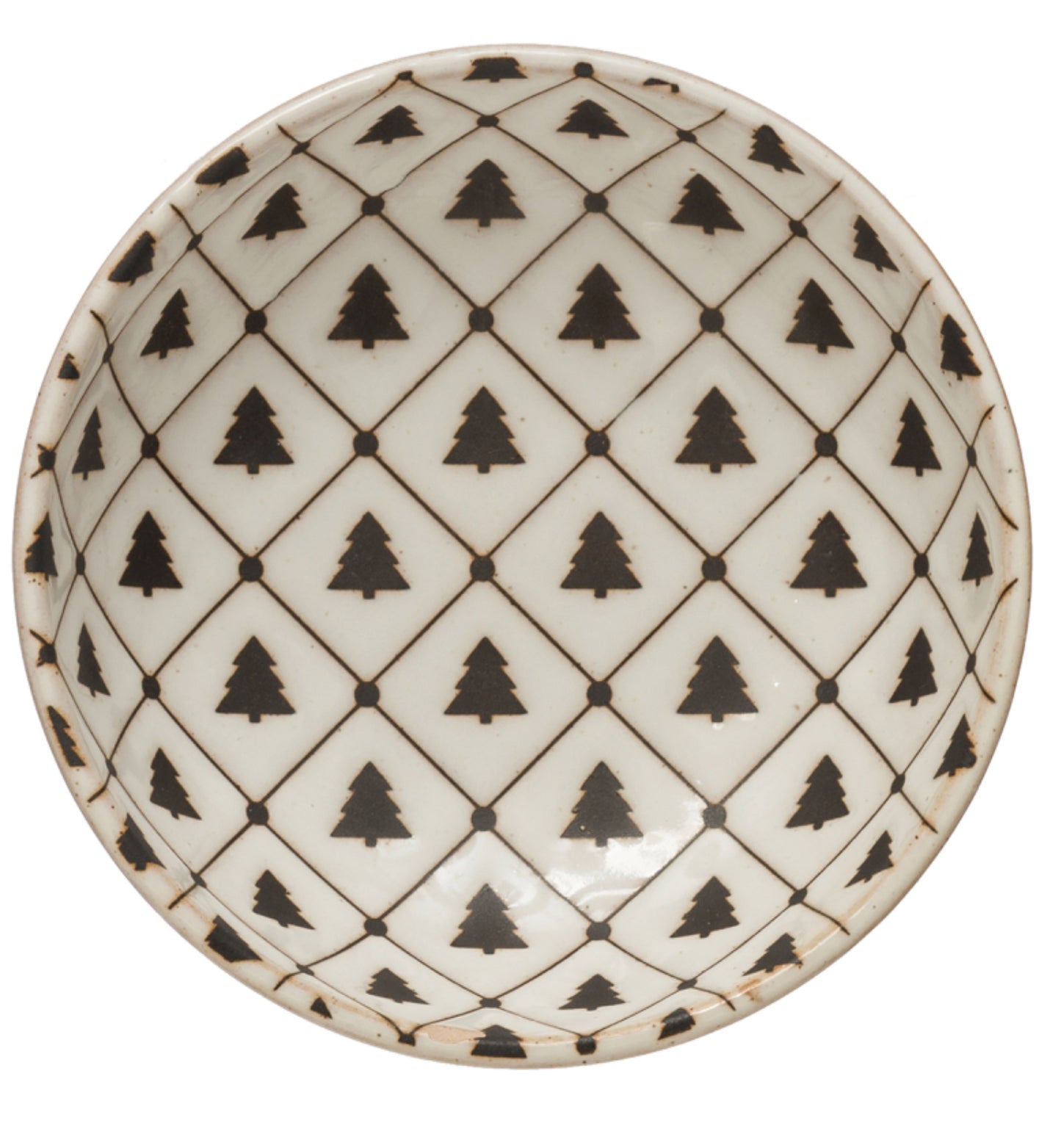 Stoneware with Tree Pattern