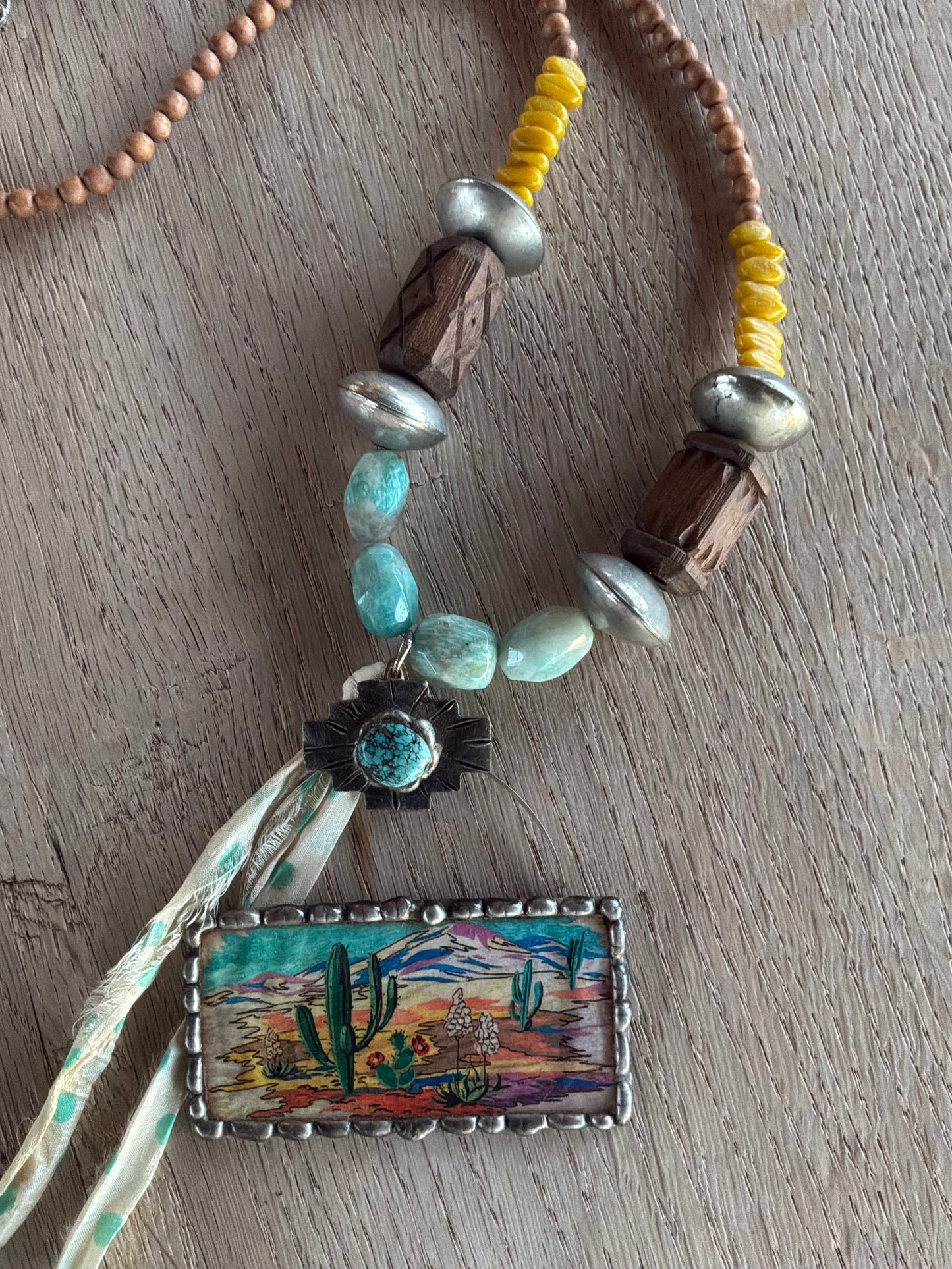 Vintage Necklace Cactus