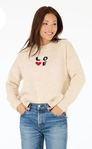 Boyfriend Love Square Sweater Natural