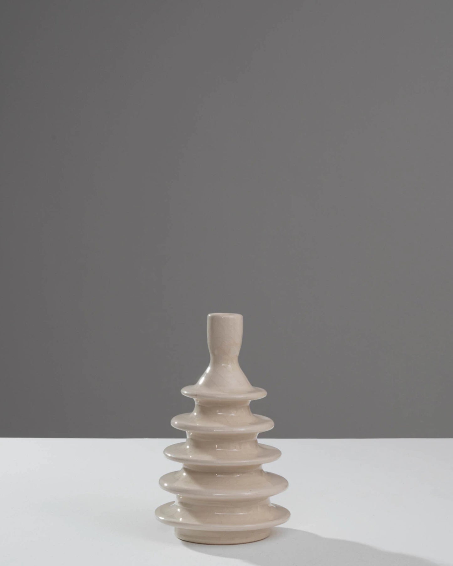Ceramic Eggshell Candlestick
