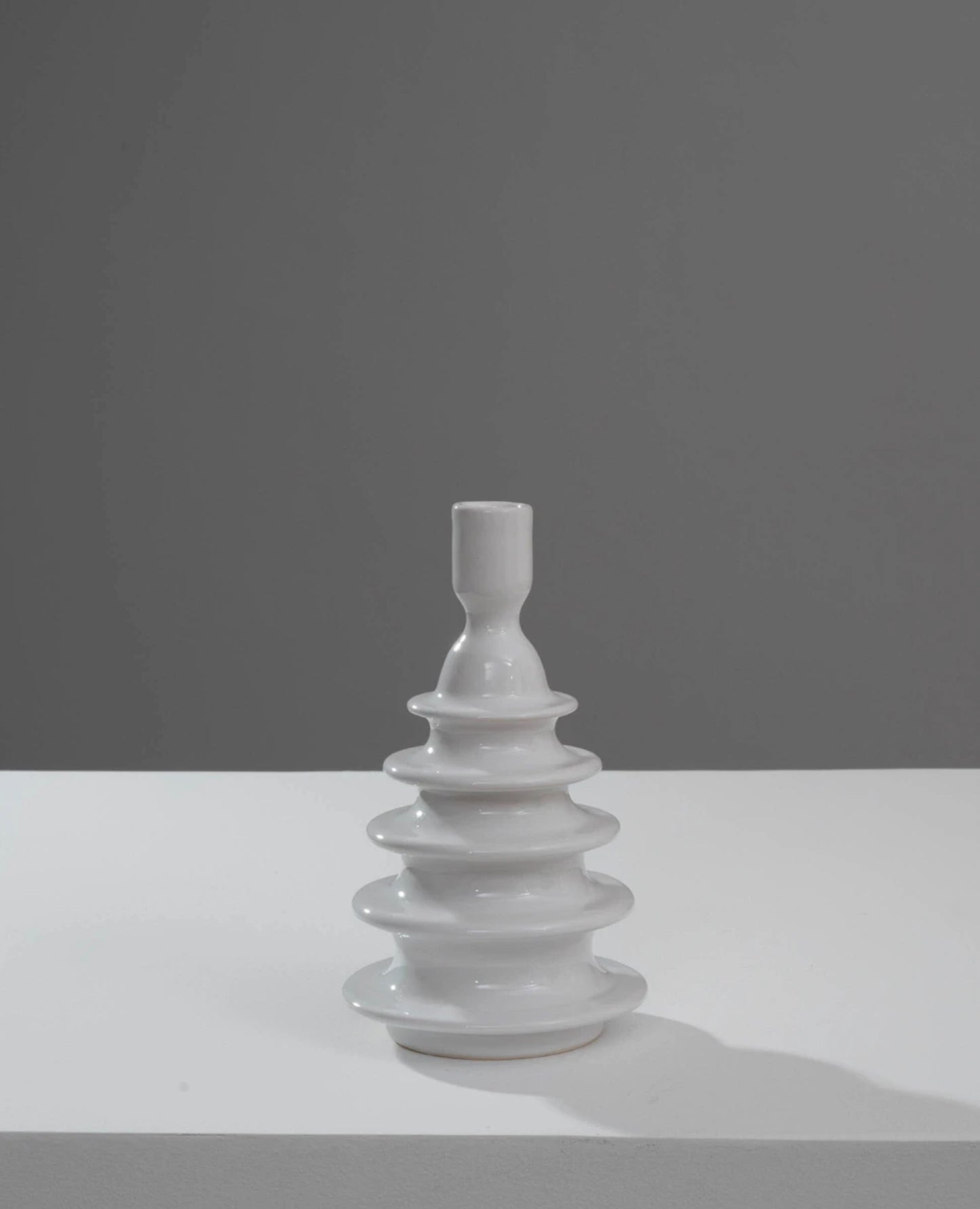 Ceramic Candlestick White