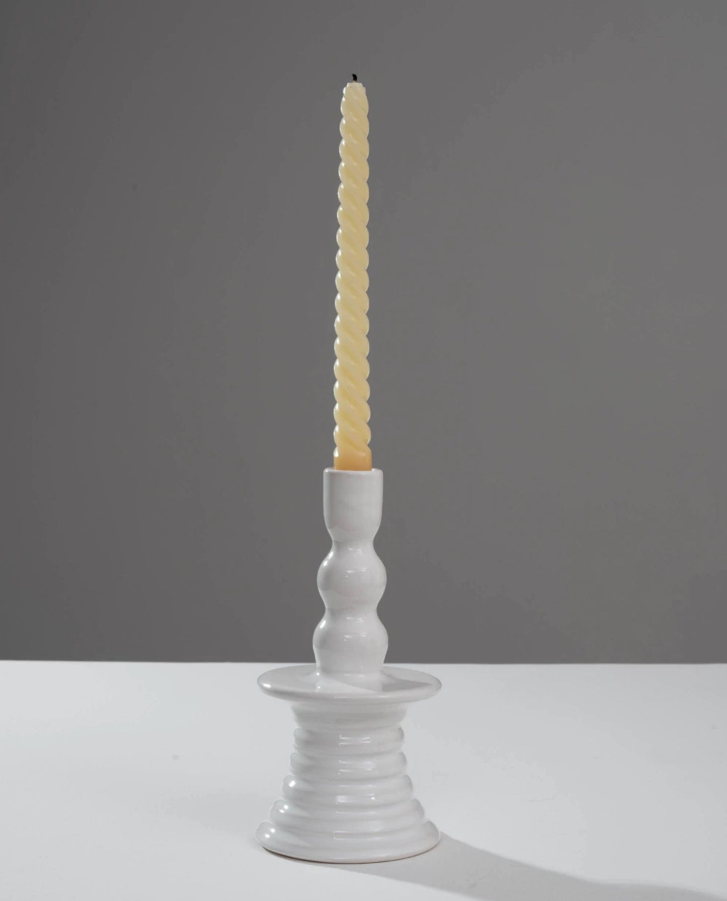 Ceramic Candlestick White