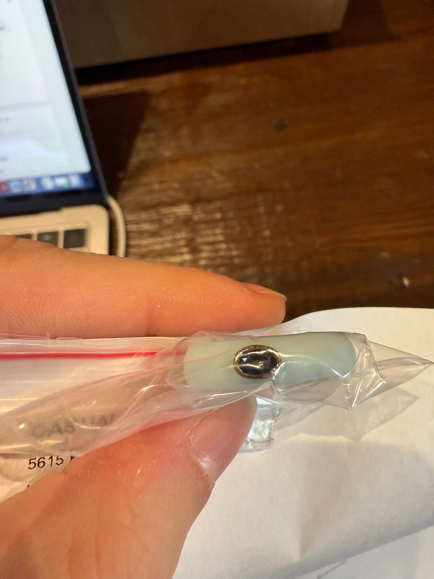 Light Blue Band w/ Oval Blue Sapphire