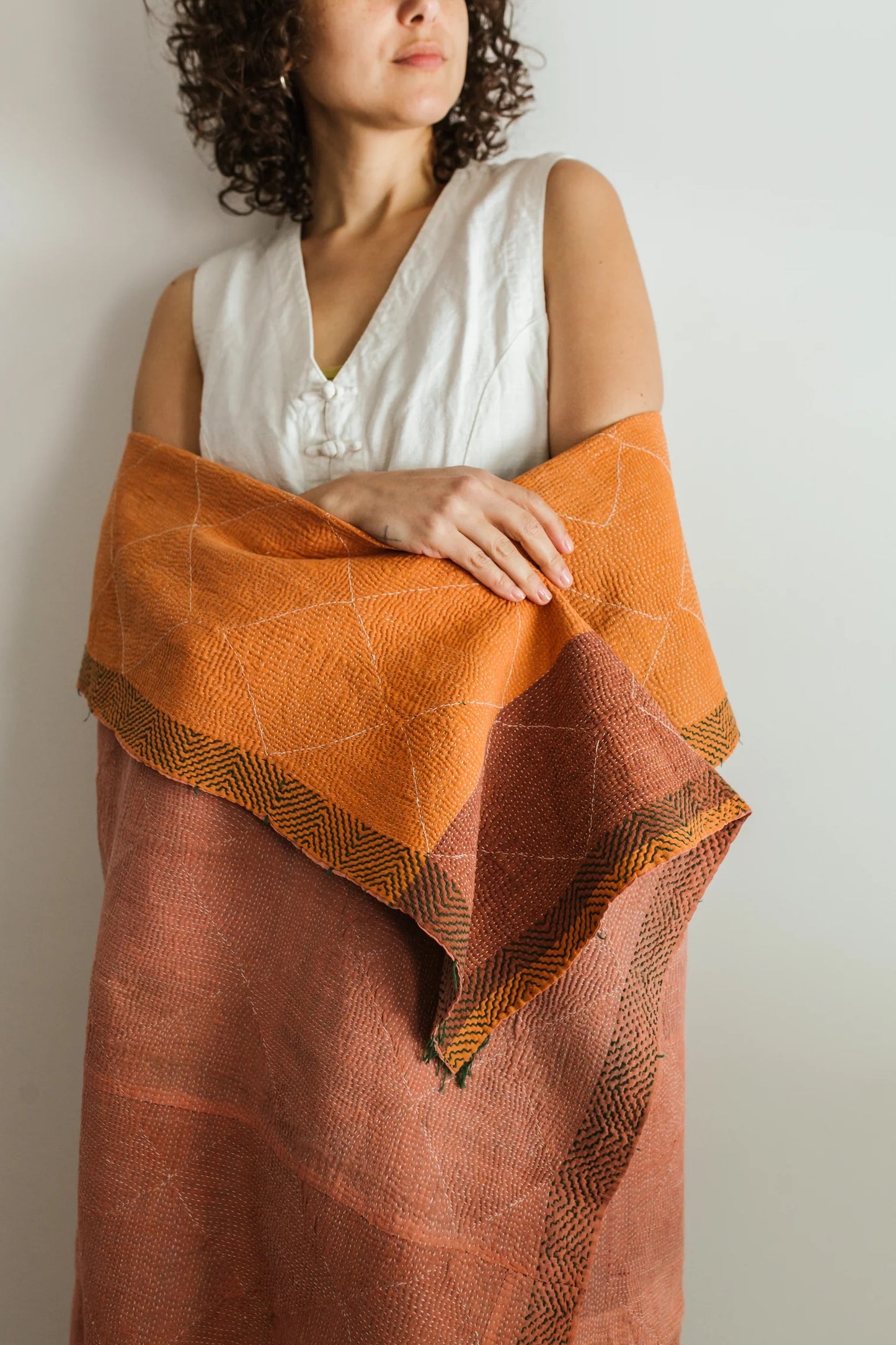 Vintage Hand Stitched Coverlet