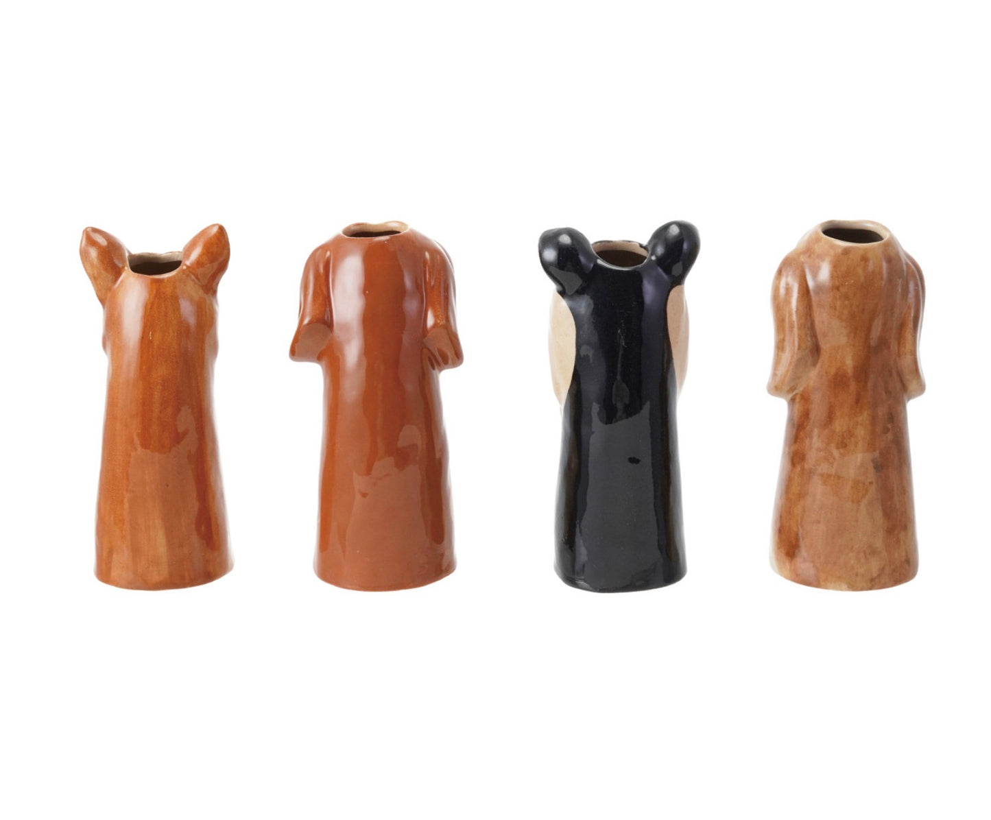 Stoneware Dog Vase