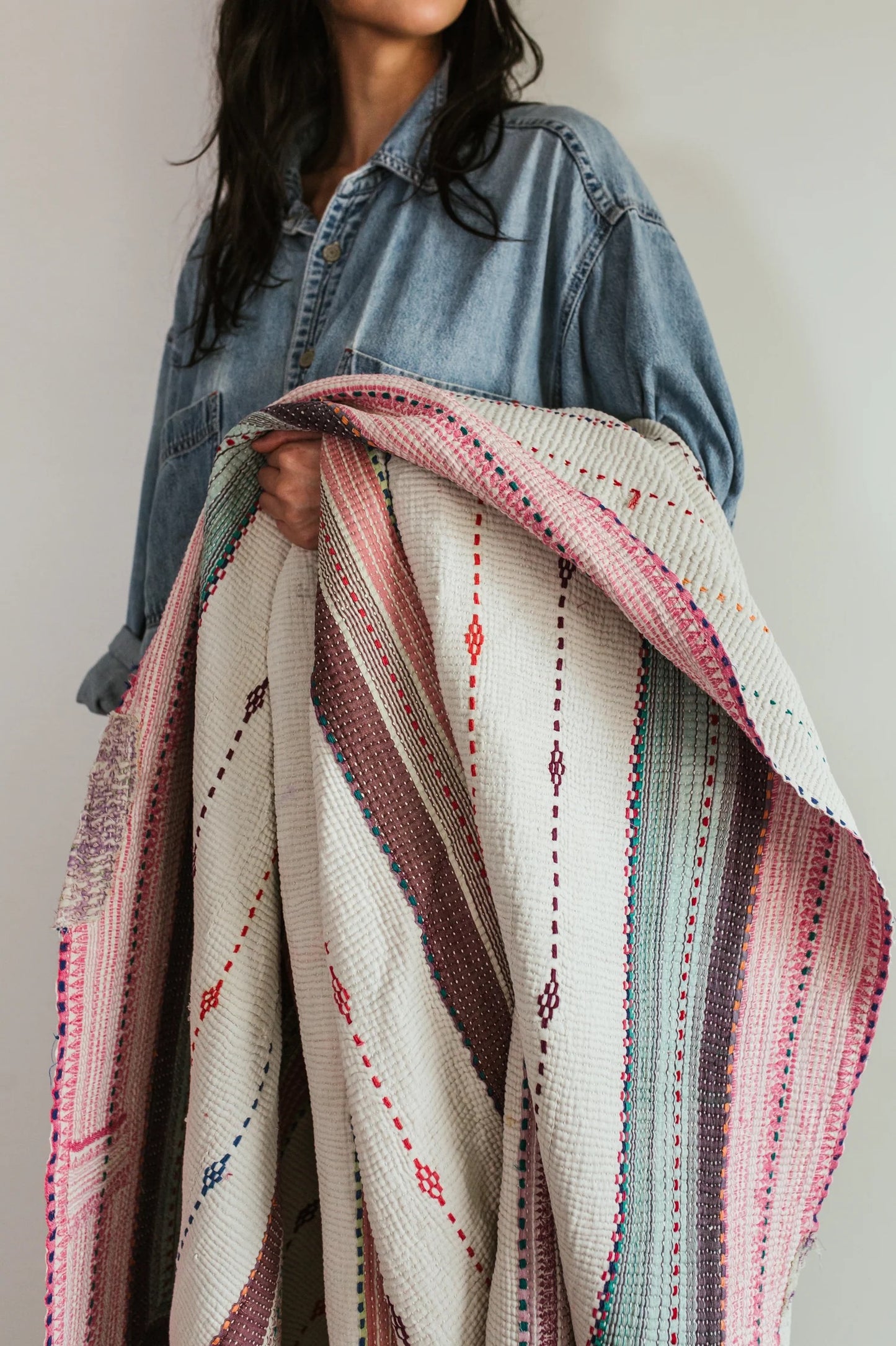 Pink and Purple Vintage Quilt