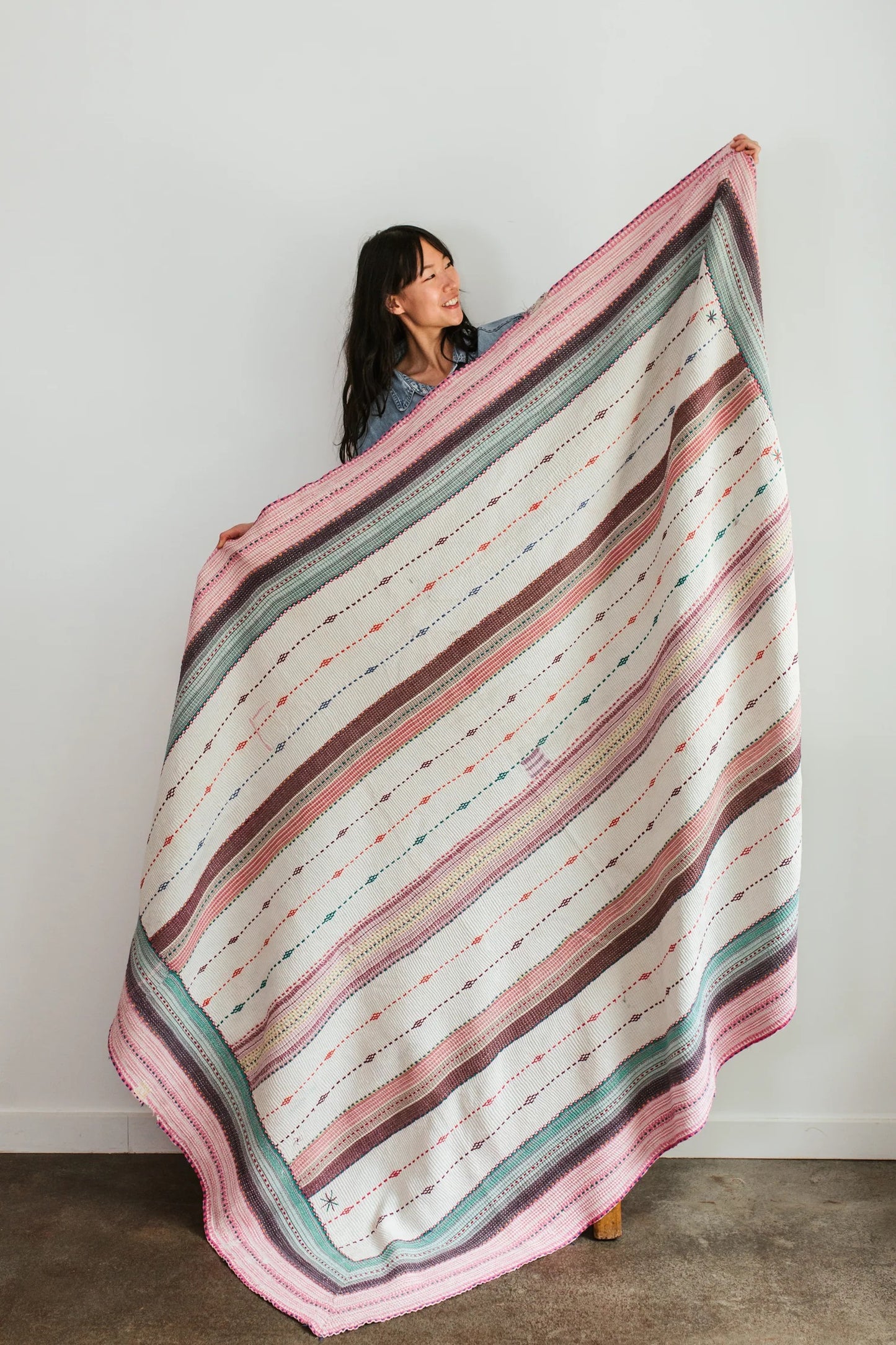 Pink and Purple Vintage Quilt