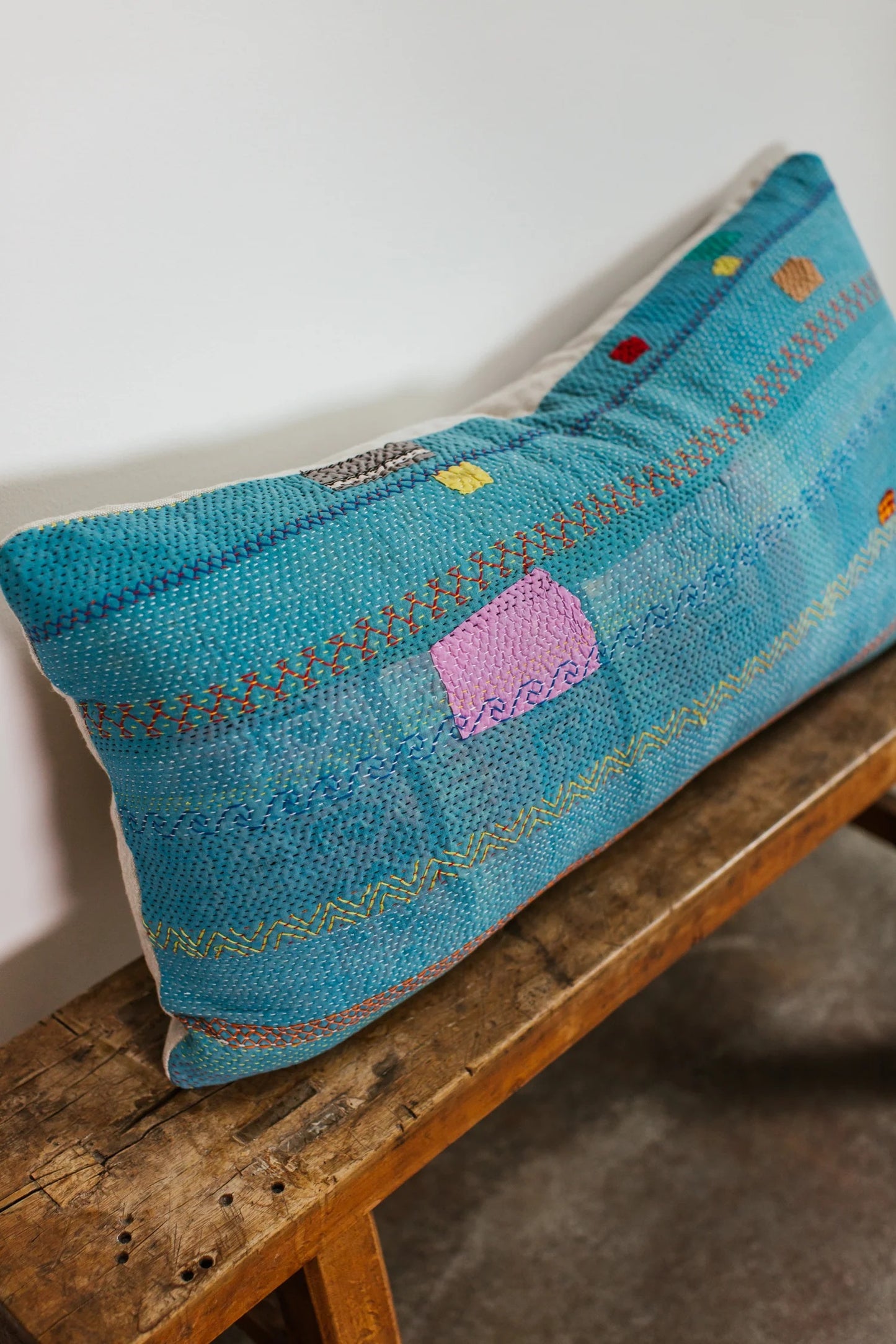 Vintage Quilt Large Lumbar Pillow