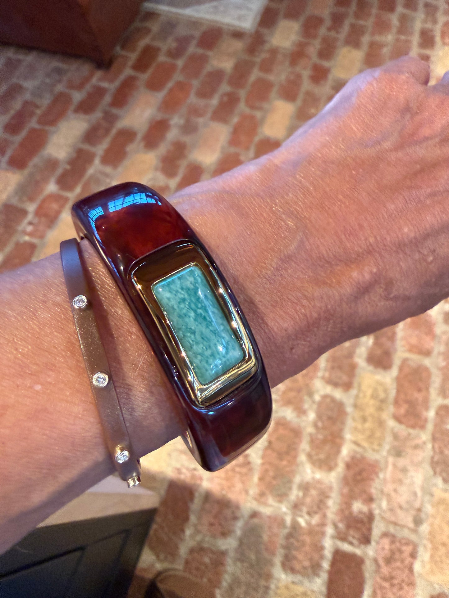 Tortoise Shell Resin Amazonite