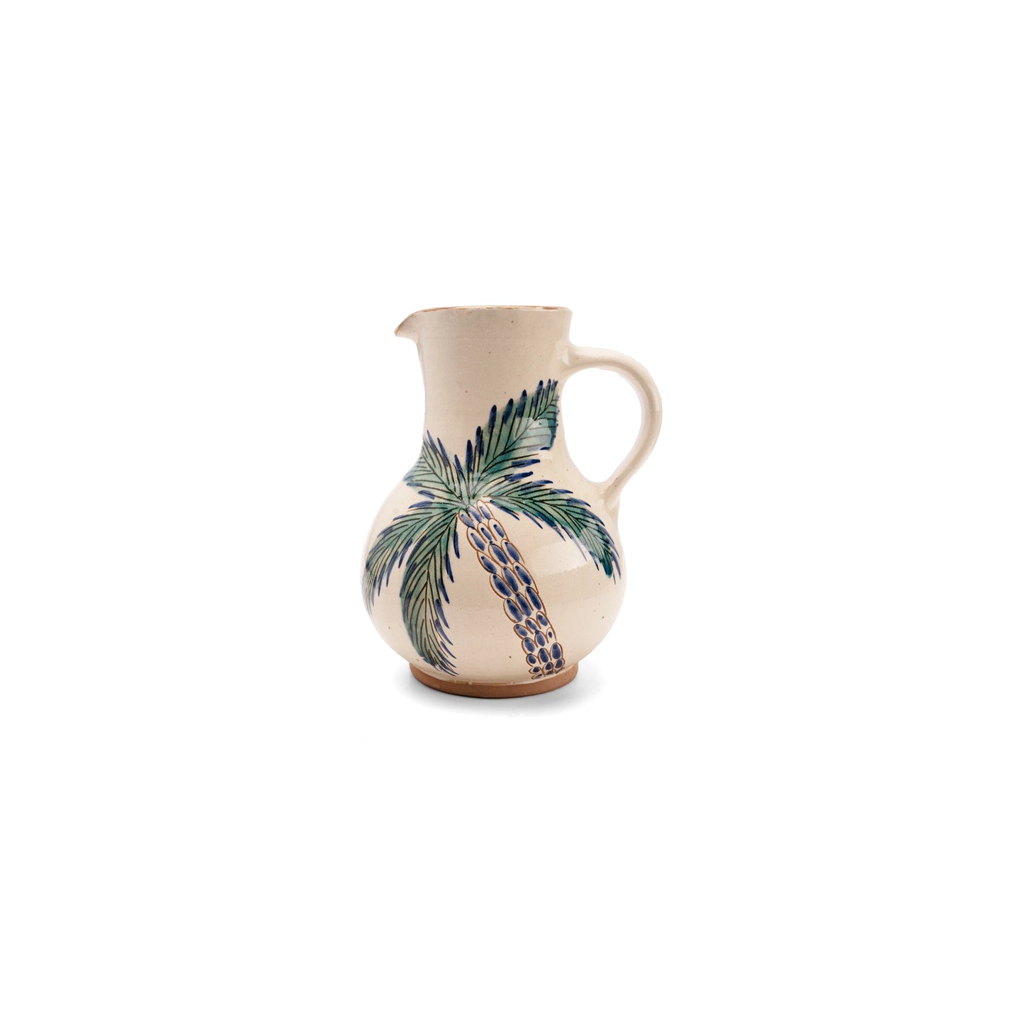 Large Palm Ceramic Jug
