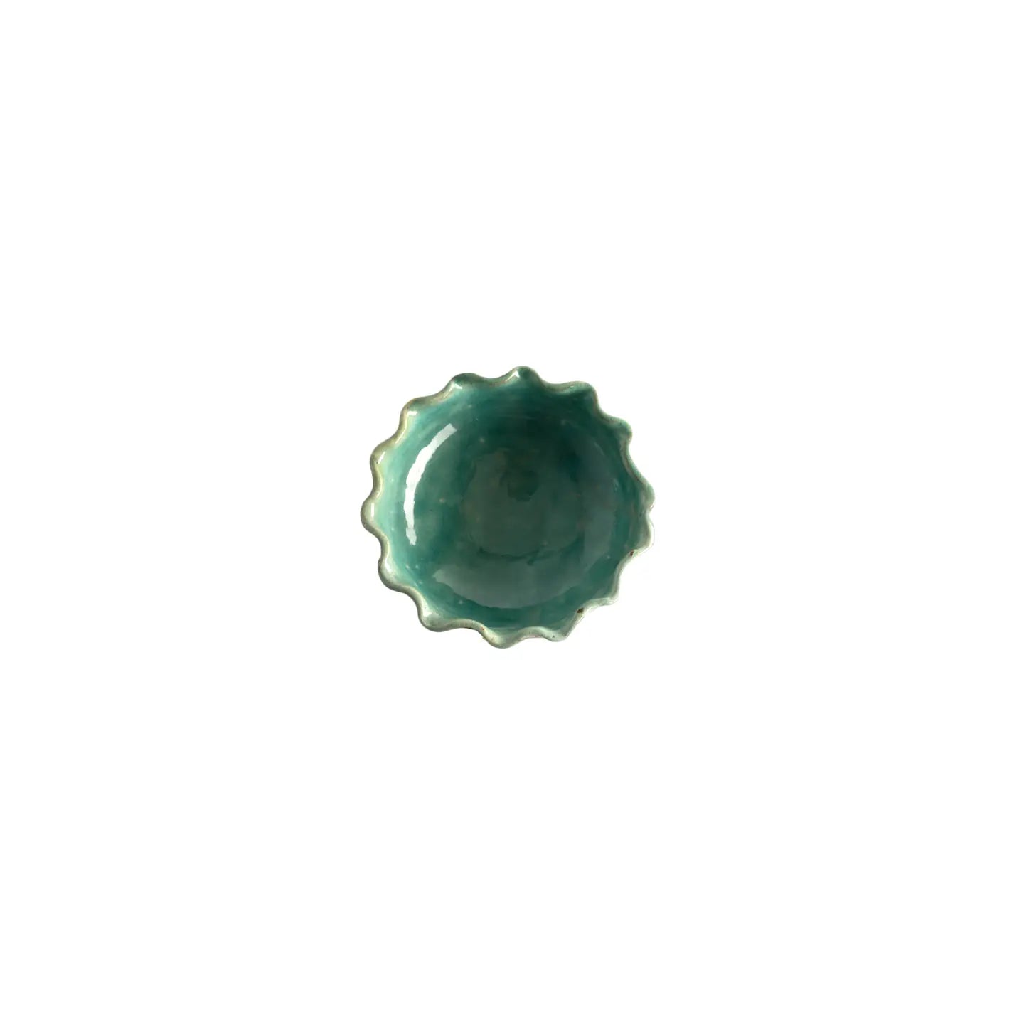 Scalloped Mini Ceramic Plate