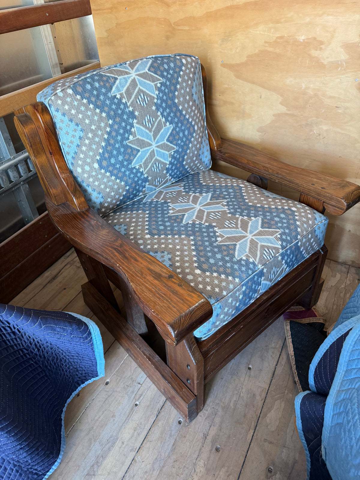 Vintage Western Sculptural Pine Lounge Chair