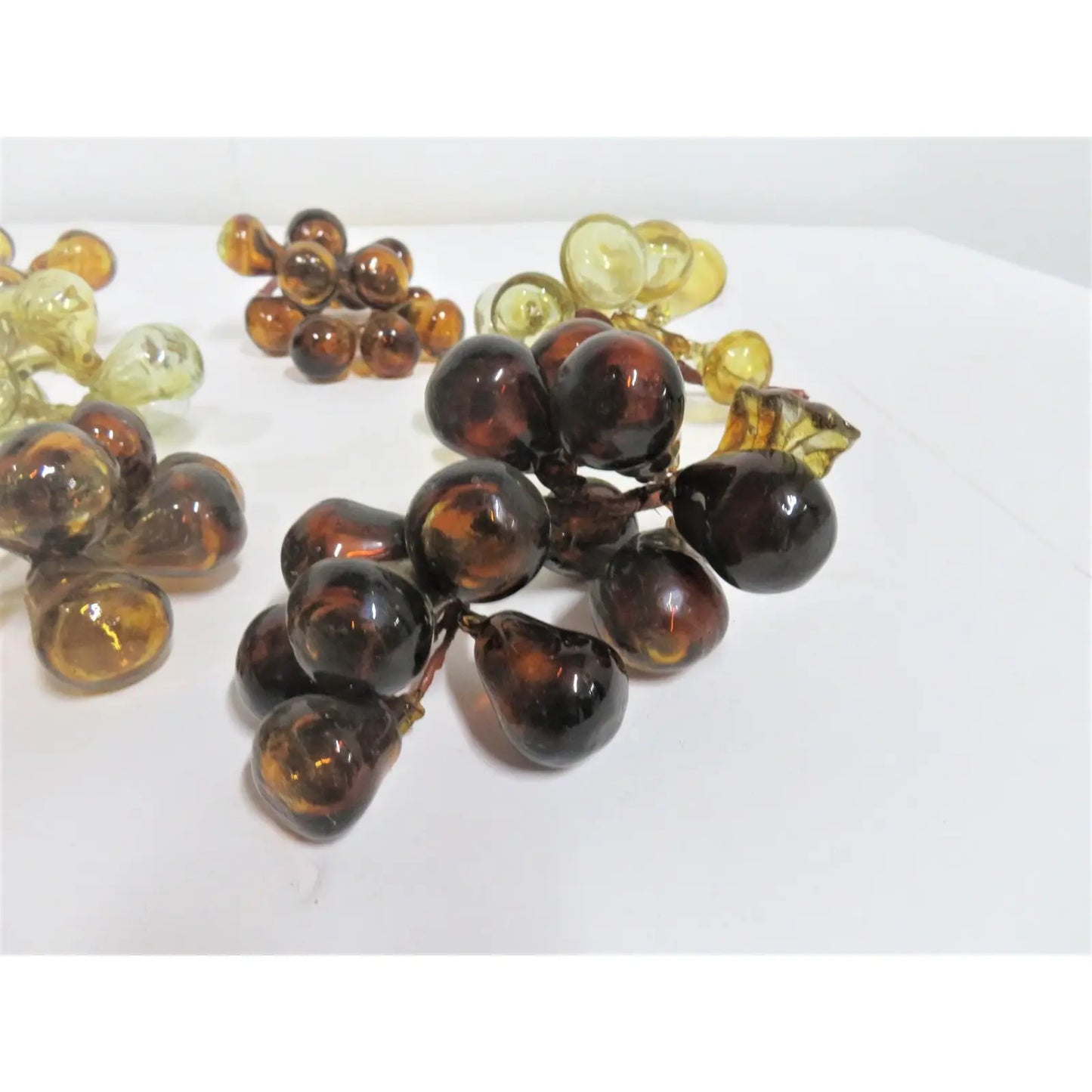 Murano Glass Hand Blown Grape Clusters Set/6