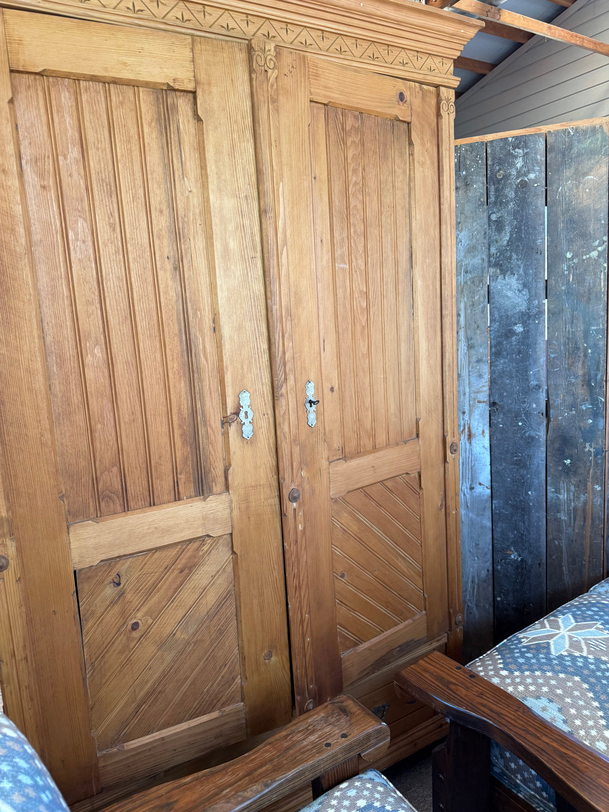 Antique Continental Pine Armoire