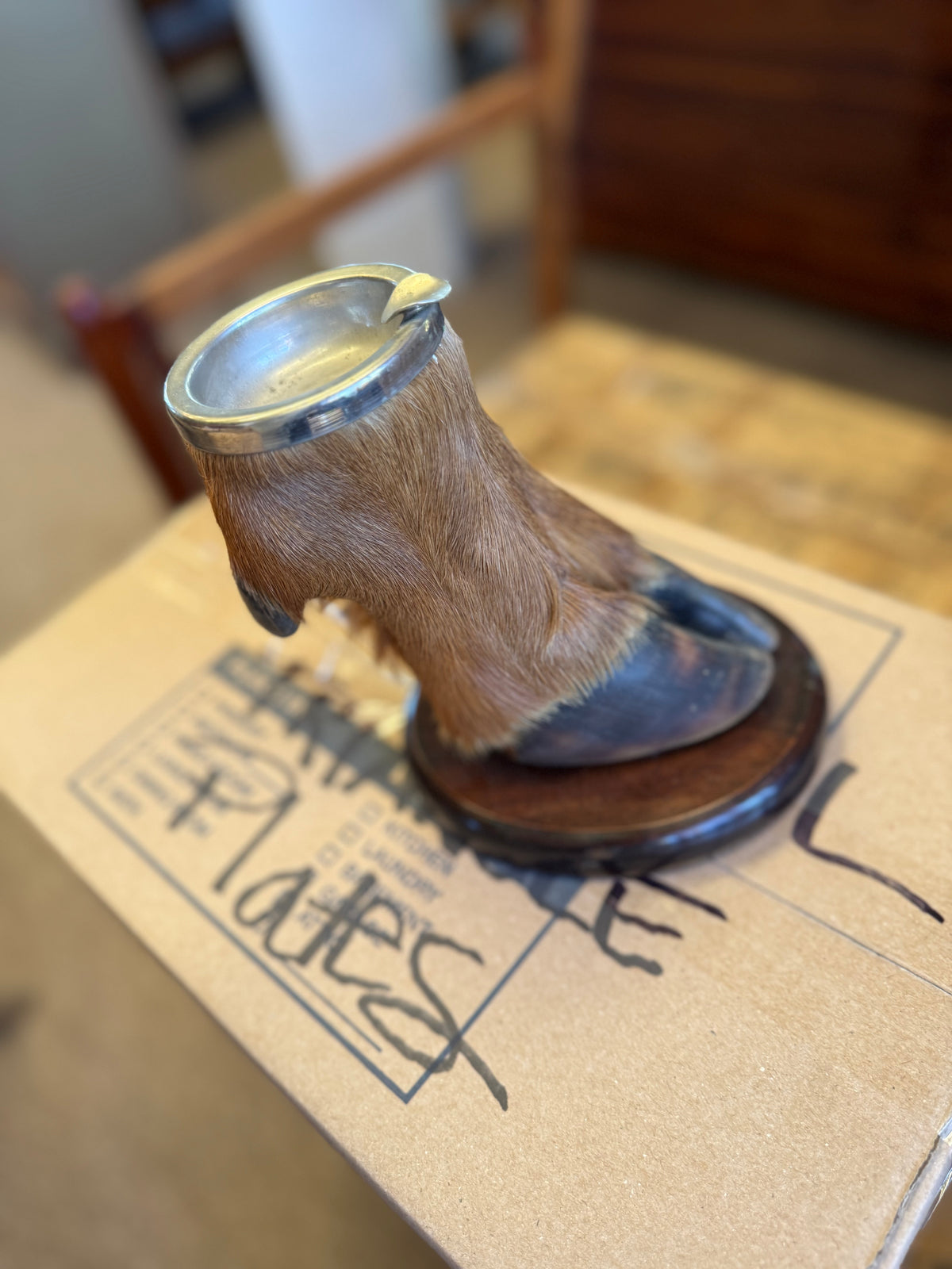 Vintage Deer Hoof Ashtray