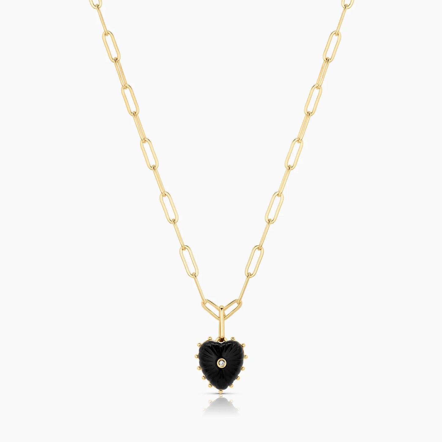 Isla Onyx Heart Charm