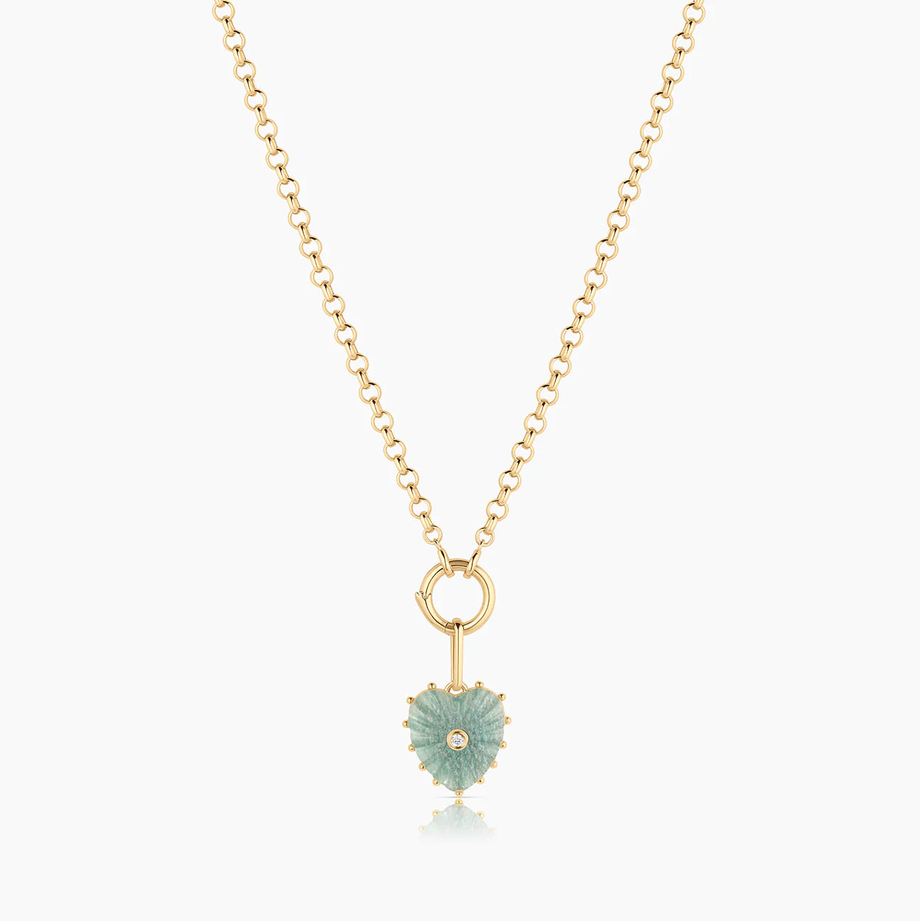 Isla Amazonite Heart Charm