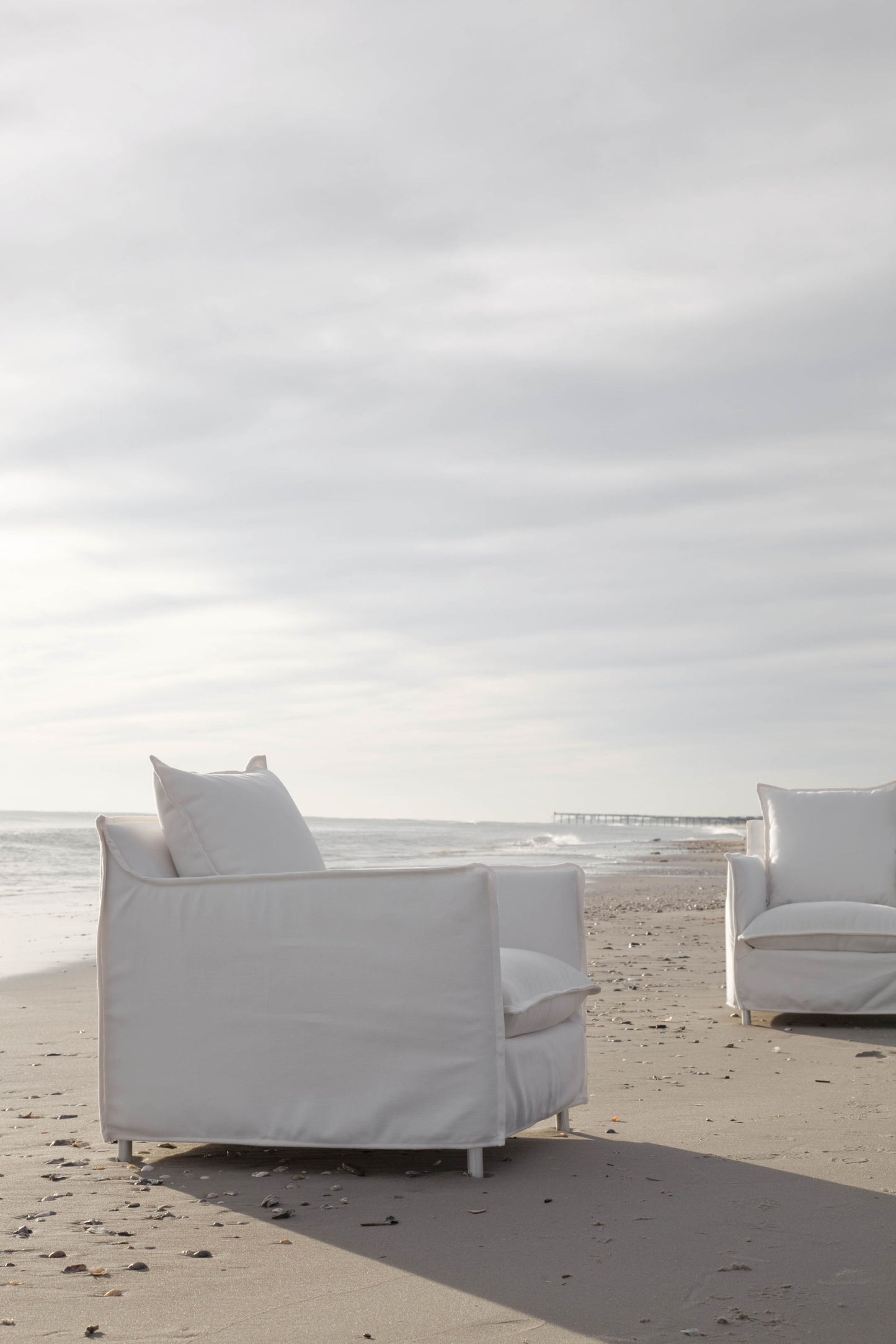 US102-01SG Agave Slipcovered Swivel Glider Indoor/Outdoor Chair - Cabana Cloud