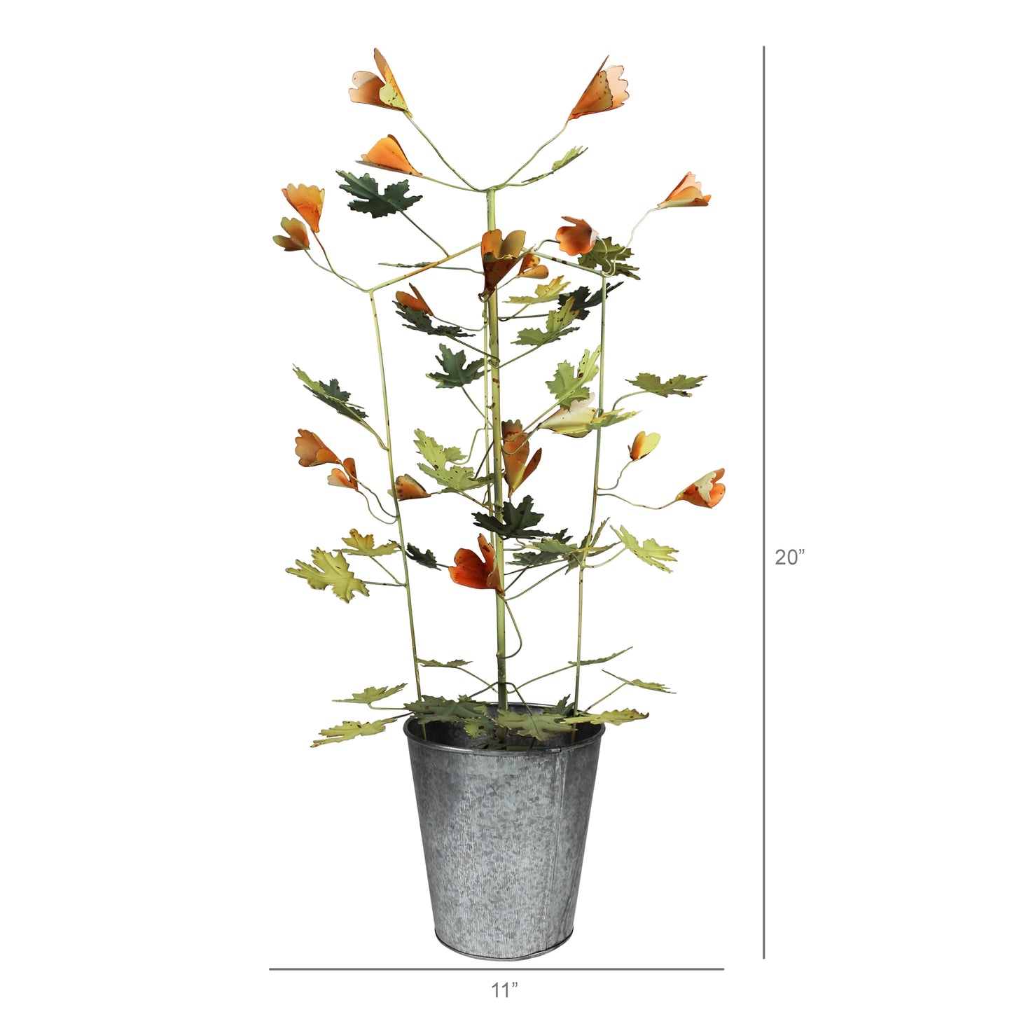 Pot with Green Vines, Aluminu