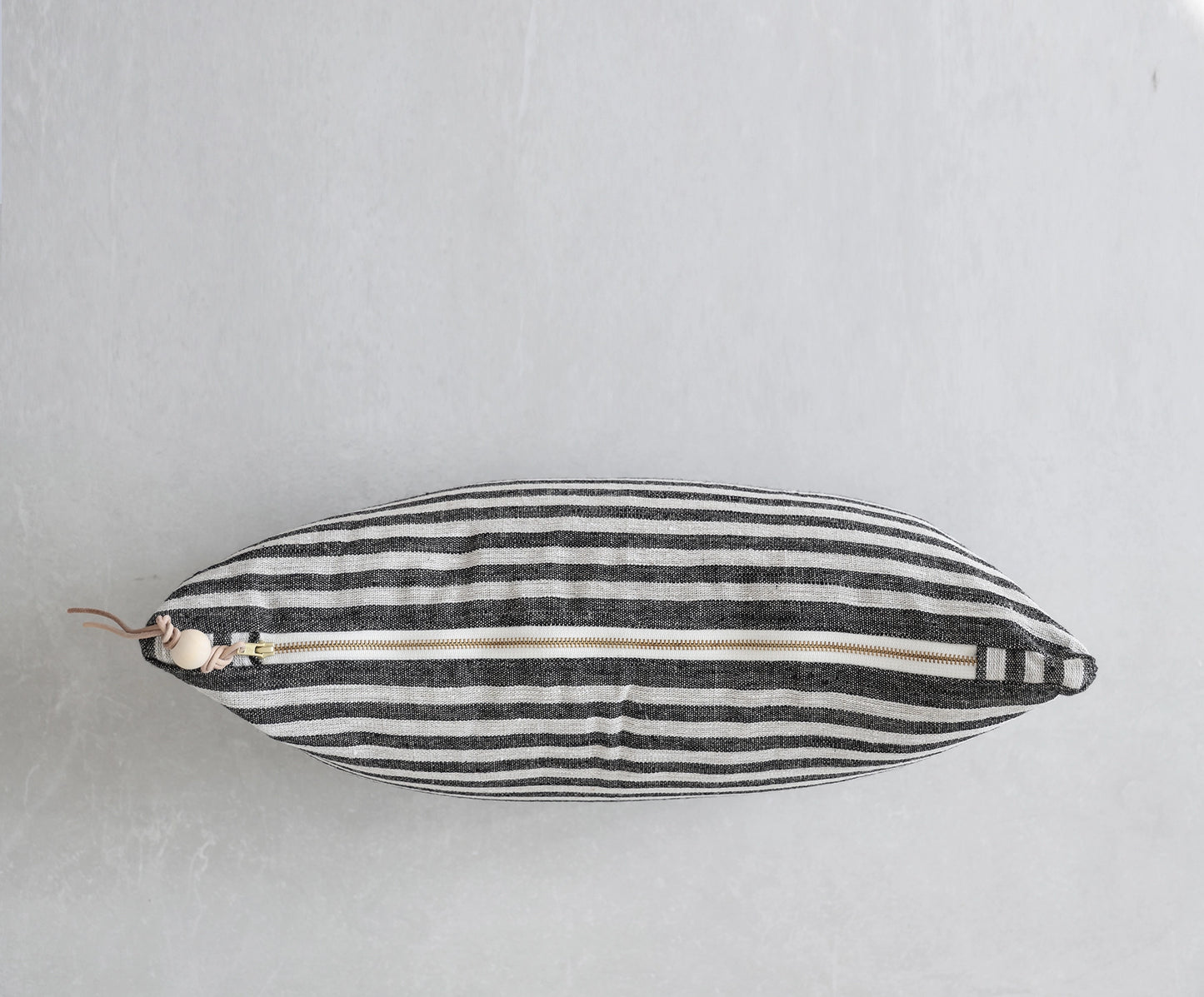 The Stripe Lumbar Pillow - Heavy Linen
