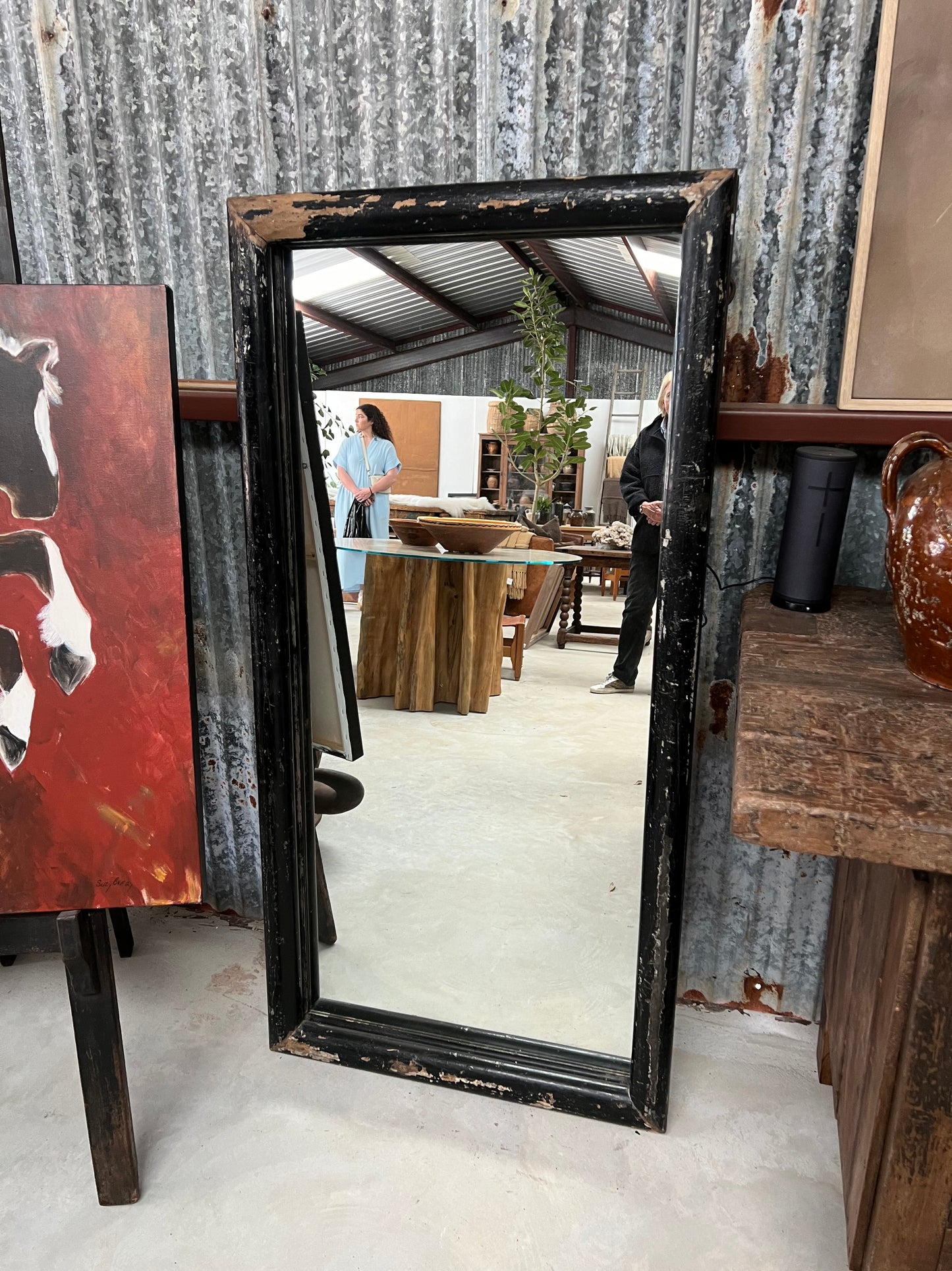 Black Patina Painted Mirrors