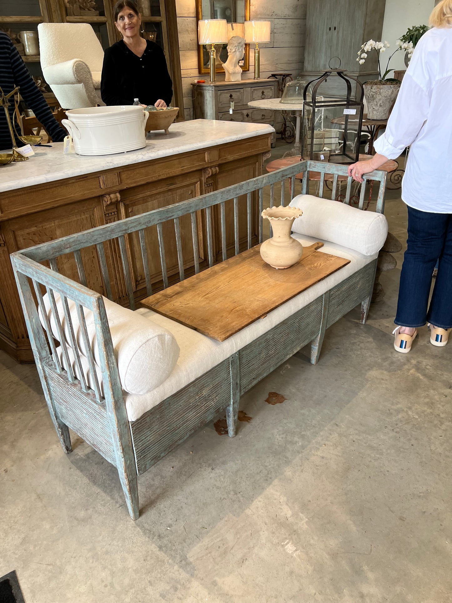 Swedish Blue Settee