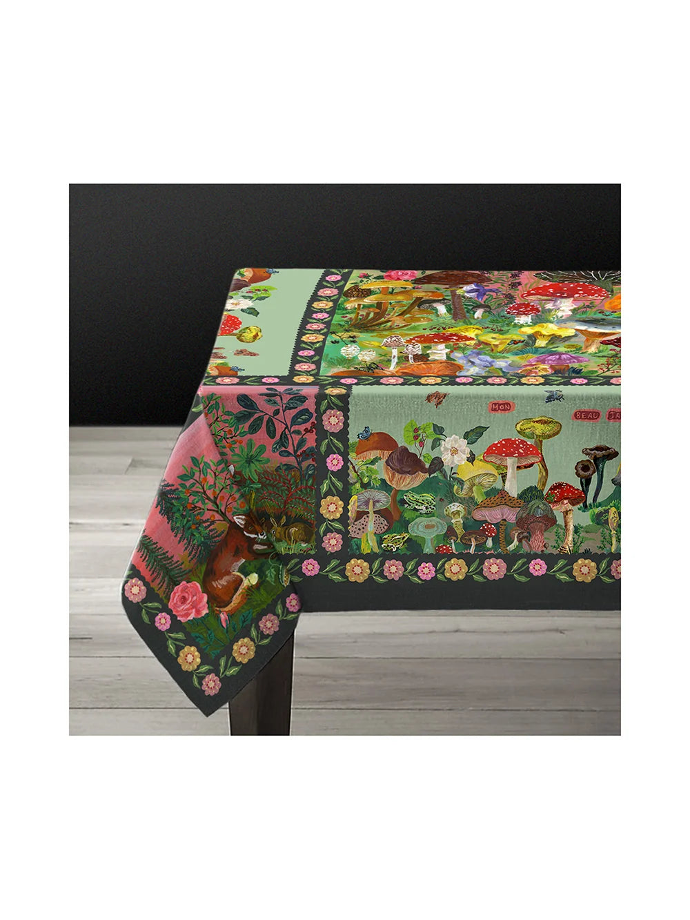 Mushrooms Square 60” x 60” Linen Tablecloth