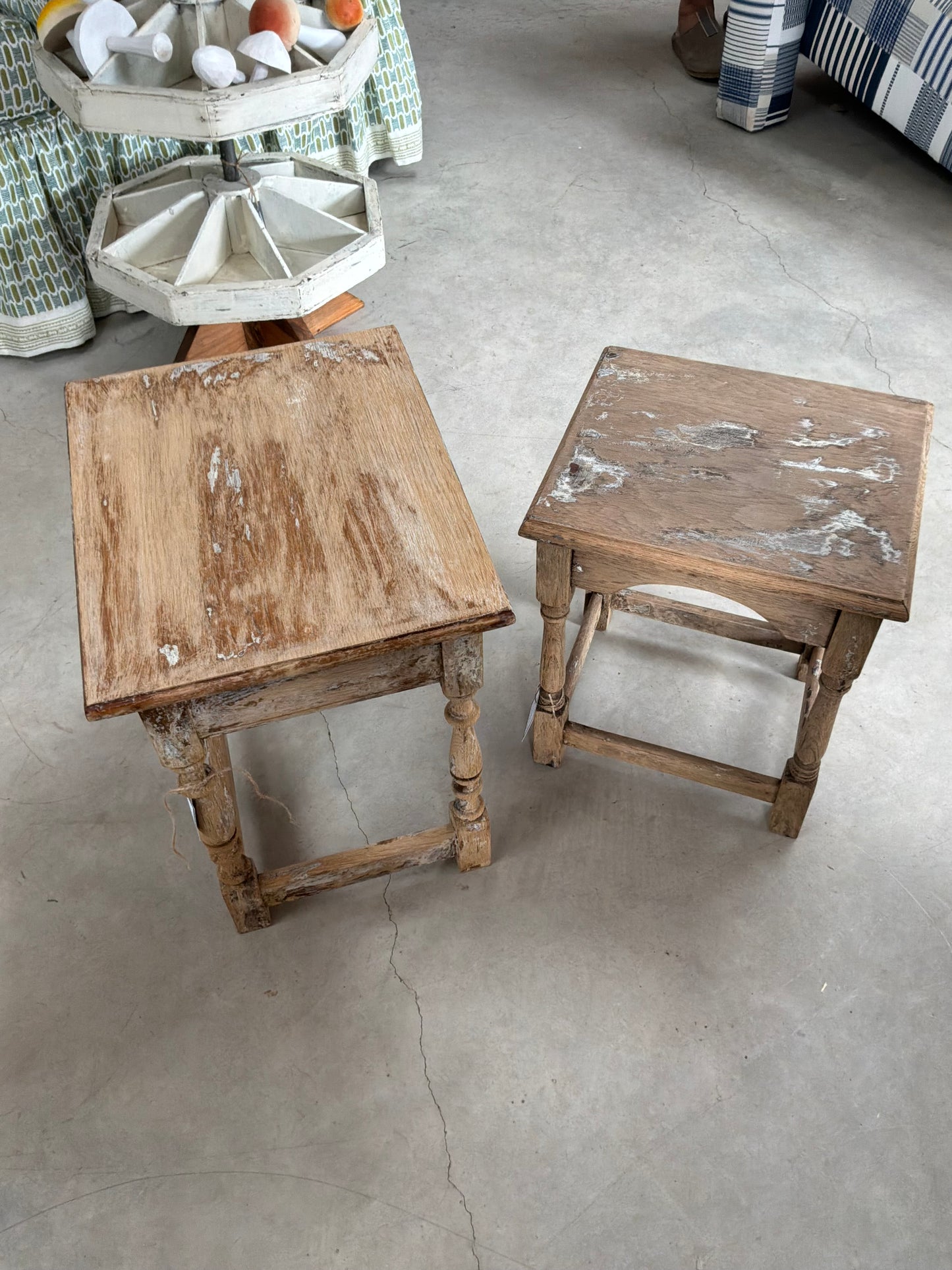 Vintage Wood Table/Stool
