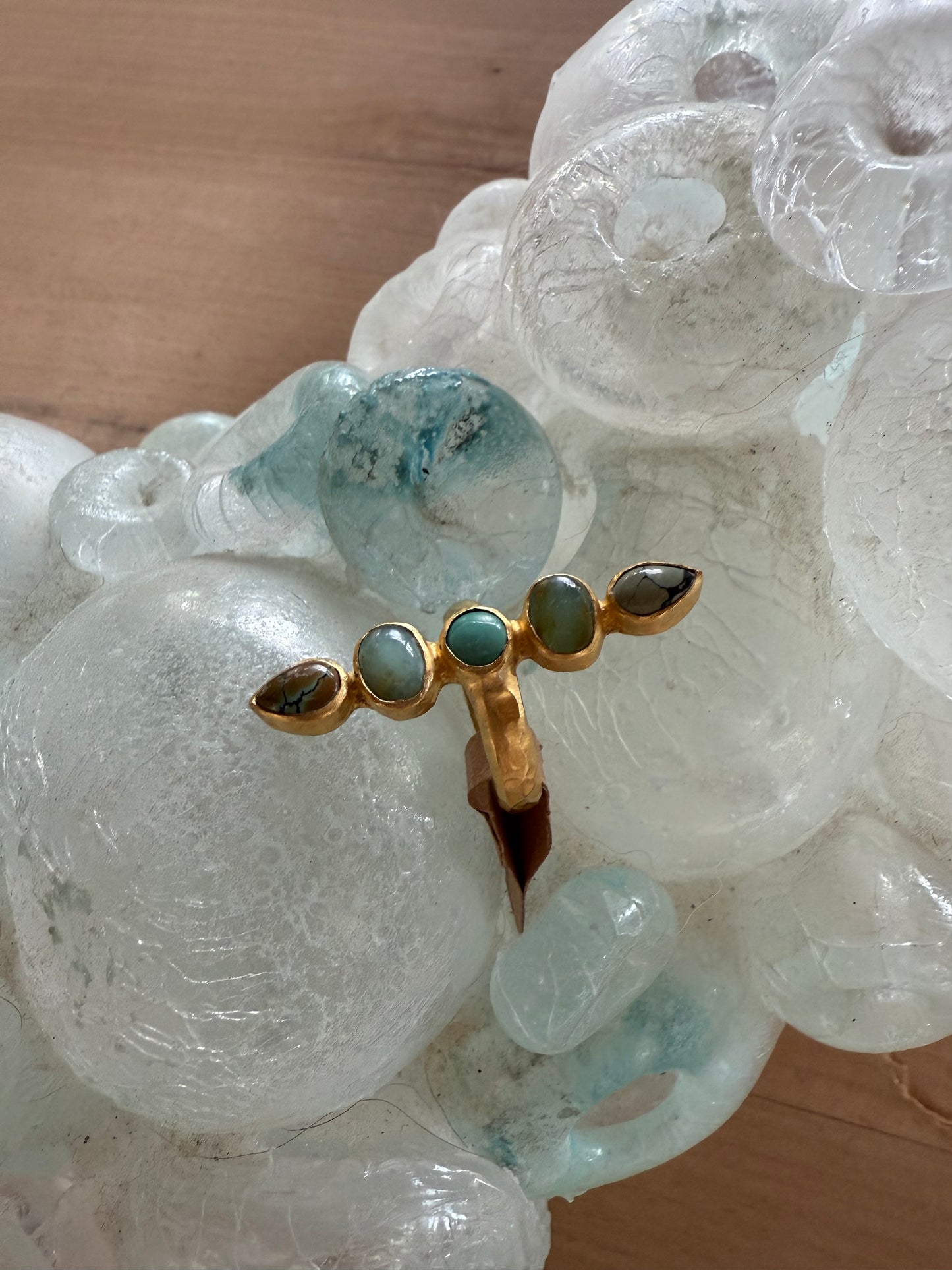 Turquoise & Peruvian Opal Ring