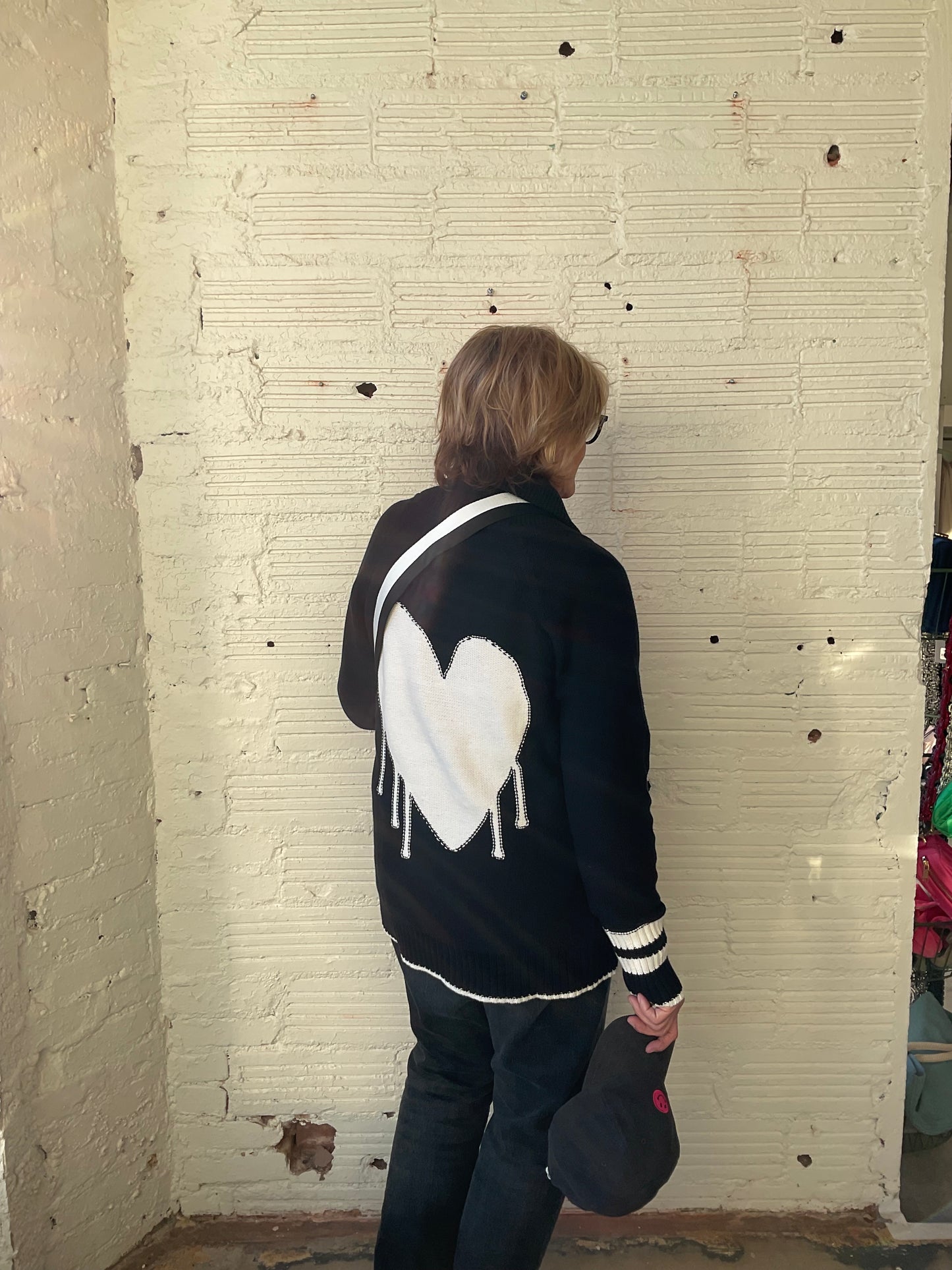 Shawl Drippy Heart Cardigan
