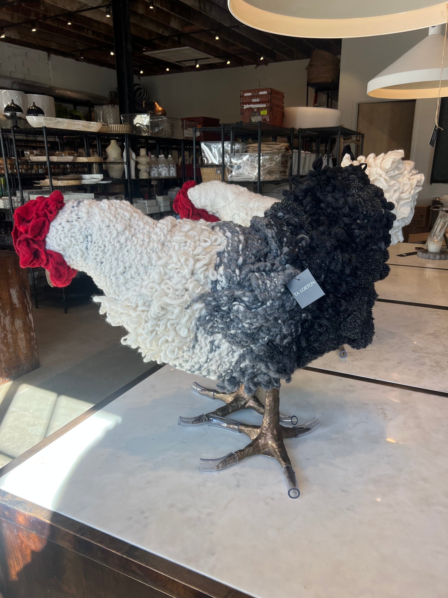 "Claudia" Chicken Footstool