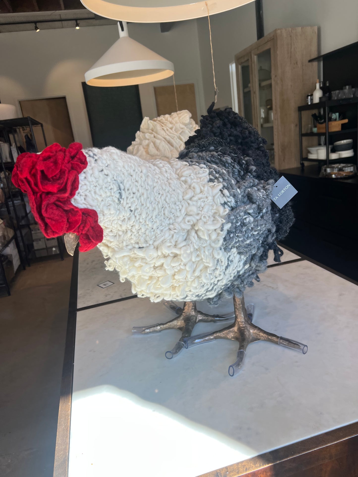 "Claudia" Chicken Footstool