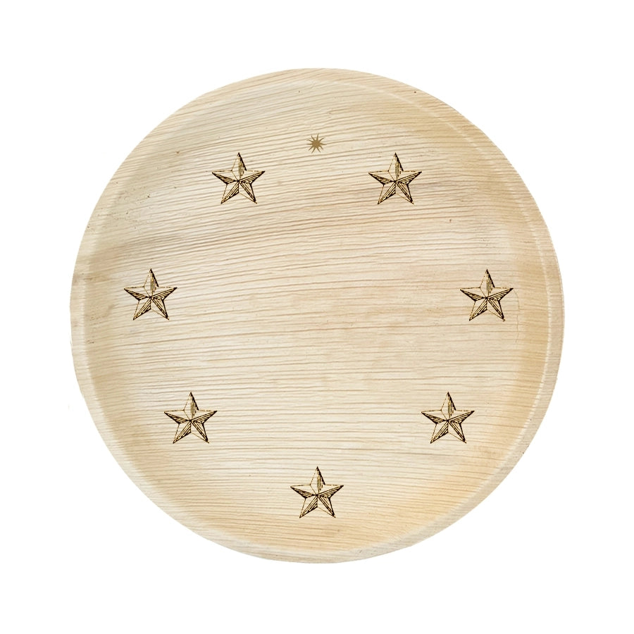 Compostable Palm Leaf Plates | Star Wreath