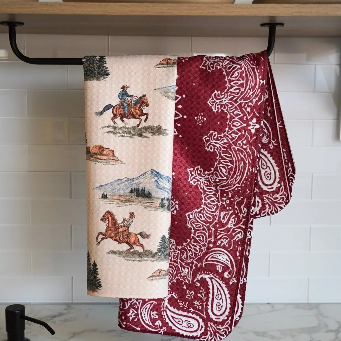 Maroon Bandana Kitchen Towel