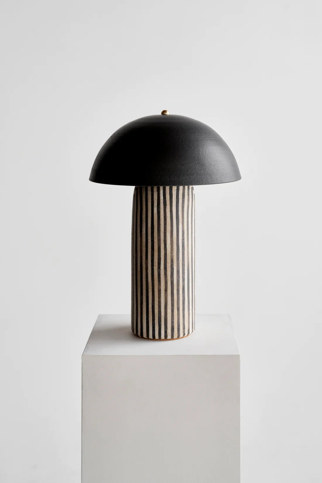 Terra Lamp Stripe + Black Shade