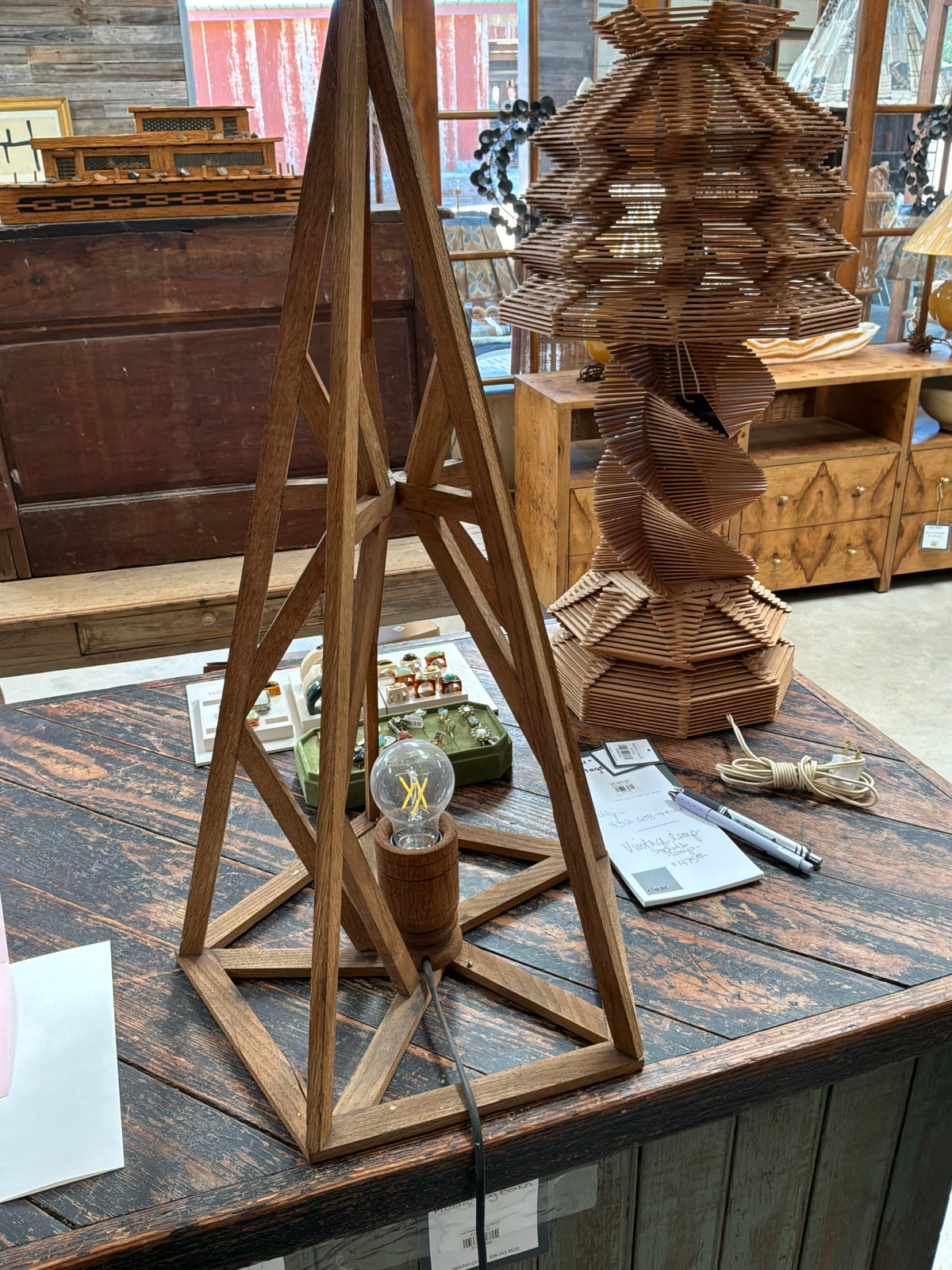 Wood Marquette Lamp