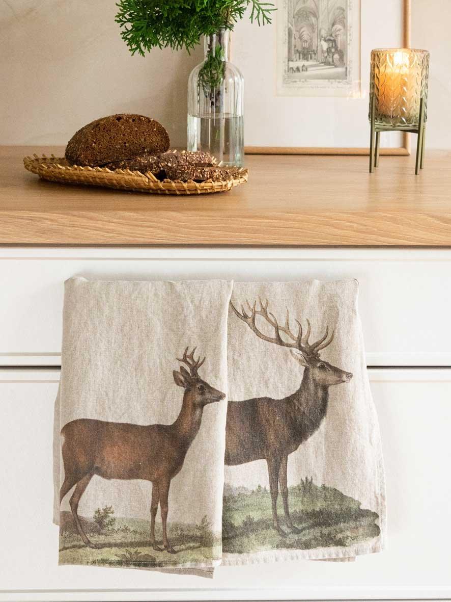 Deer and Roe Deer Kitchen Towels