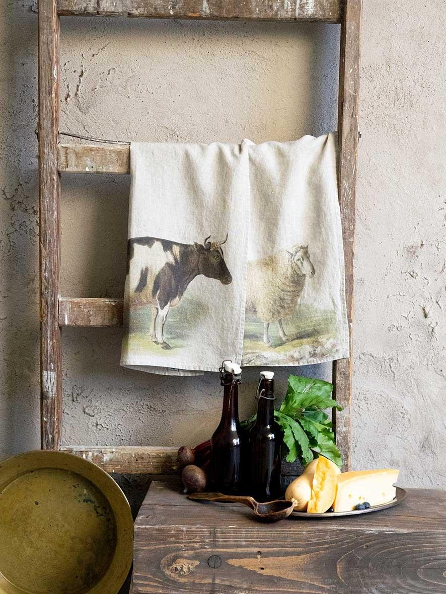 Sheep and Cow Kitchen Towels