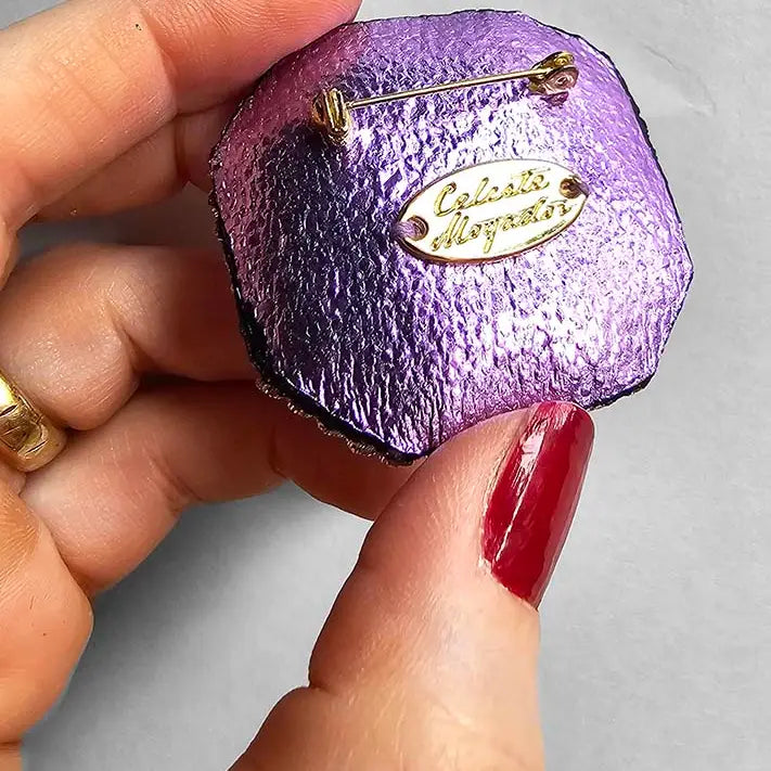 Rose Quartz Trompe L'oeil Brooch