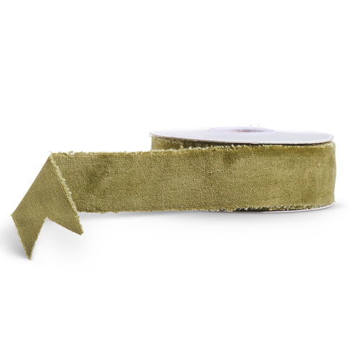 Olive Green Velvet Ribbon