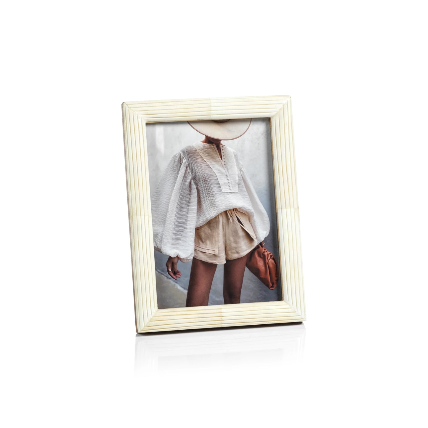 Etched White Bone Frame