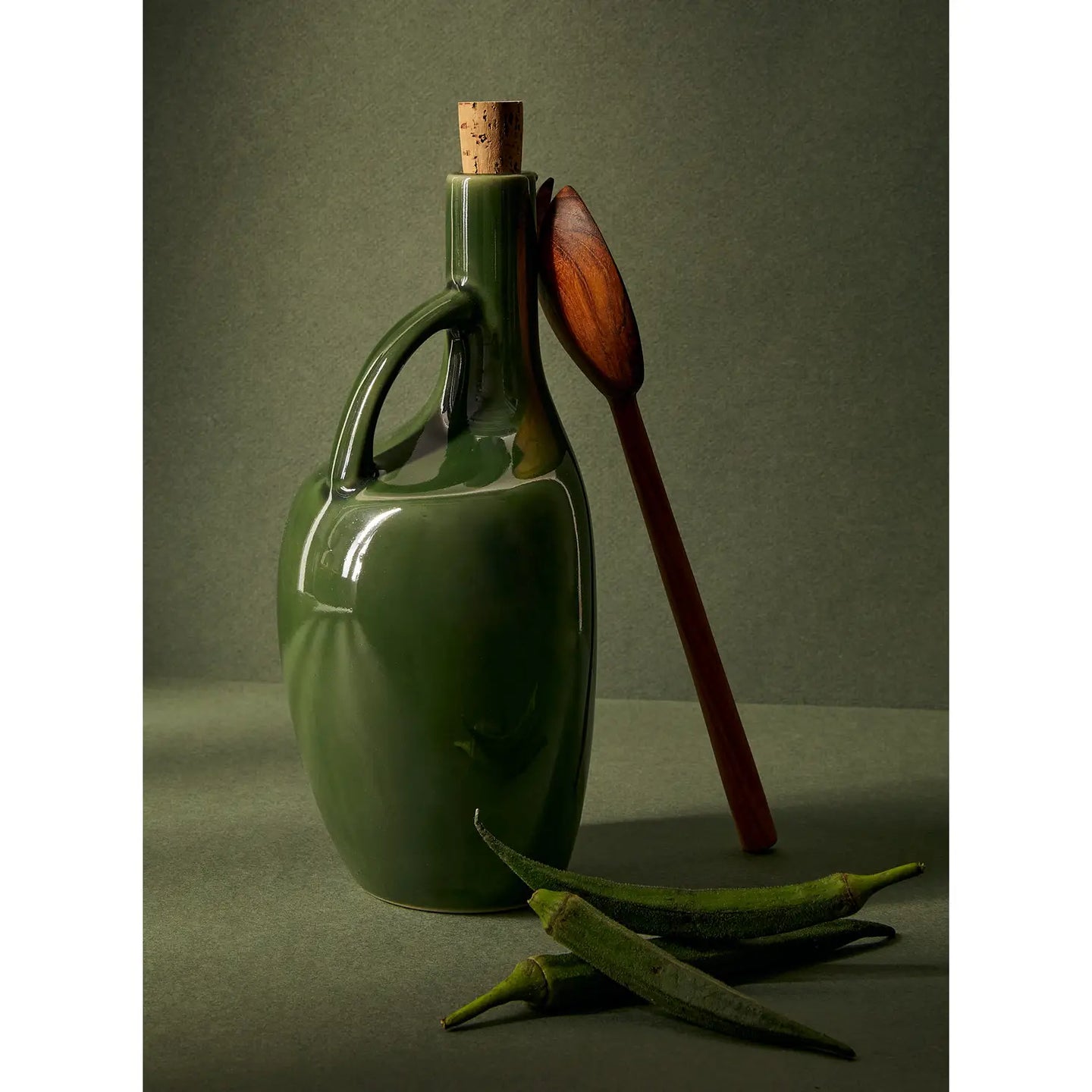 Stoneware Olive Oil Bottle