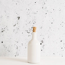 Load image into Gallery viewer, Stoneware Olive Oil Bottle matte white
