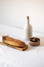 Load image into Gallery viewer, Stoneware Olive Oil Bottle matte white

