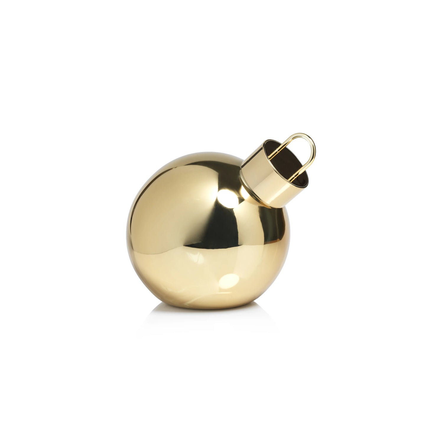 Oversized Glass LED Gold Ball