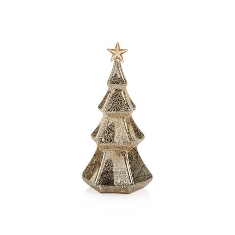 LED Hexagon Antique Gold Tree with Star